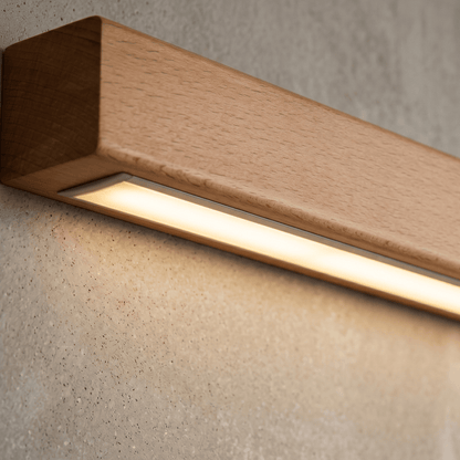 Elvora Wall Light | Solid Wood Linear LED Nordic Design
