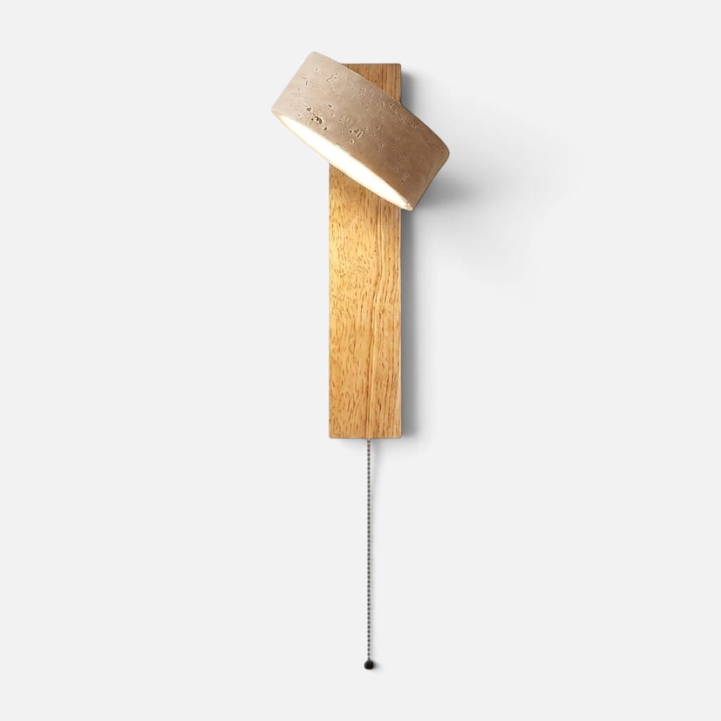 Elvora Wall Light | Stone Spotlight Bedside Design