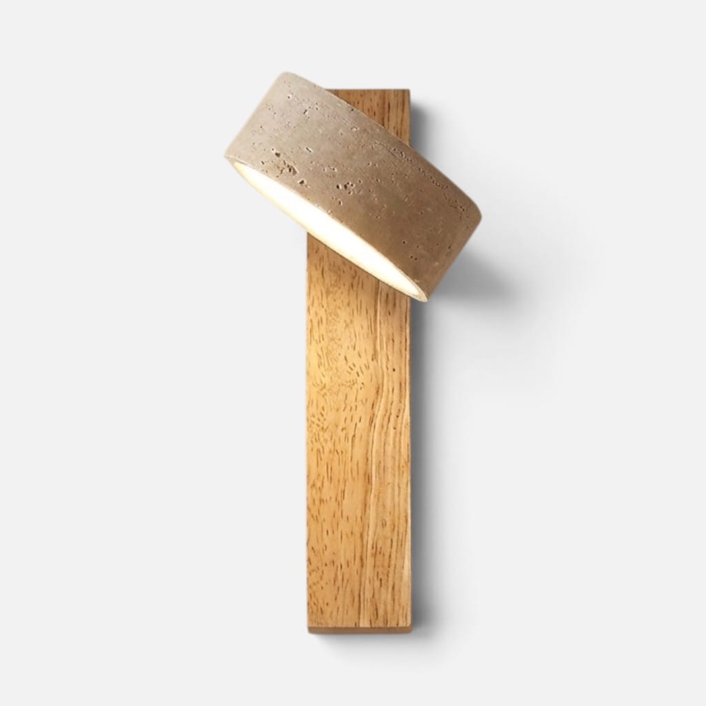 Elvora Wall Light | Stone Spotlight Bedside Design