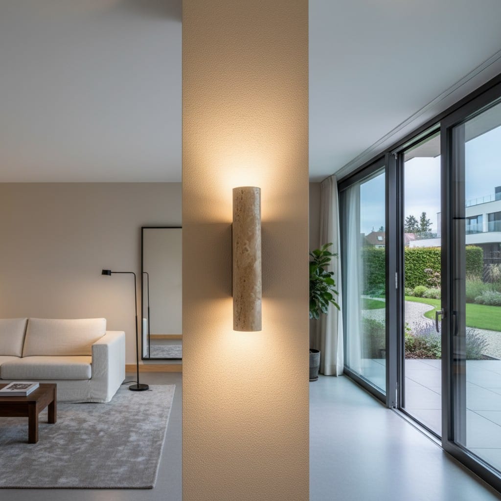 Elvora Wall Light | Travertine Up Down Design