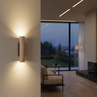 Elvora Wall Light | Travertine Up Down Design