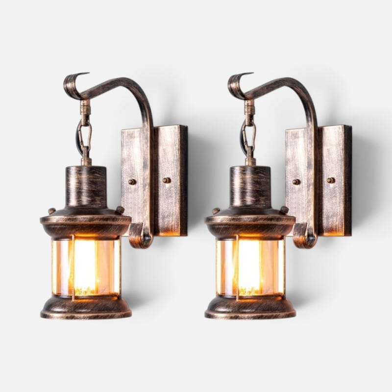 Elvora Wall Light | Vintage Bronze Lantern Sconce