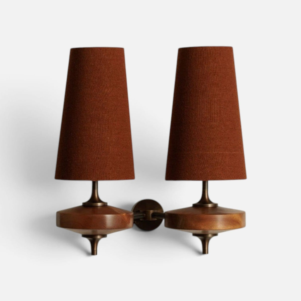 Elvora Wall Light | Vintage Wood Base Sconce