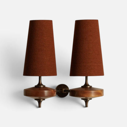 Elvora Wall Light | Vintage Wood Base Sconce