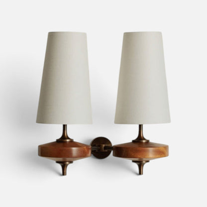 Elvora Wall Light | Vintage Wood Base Sconce