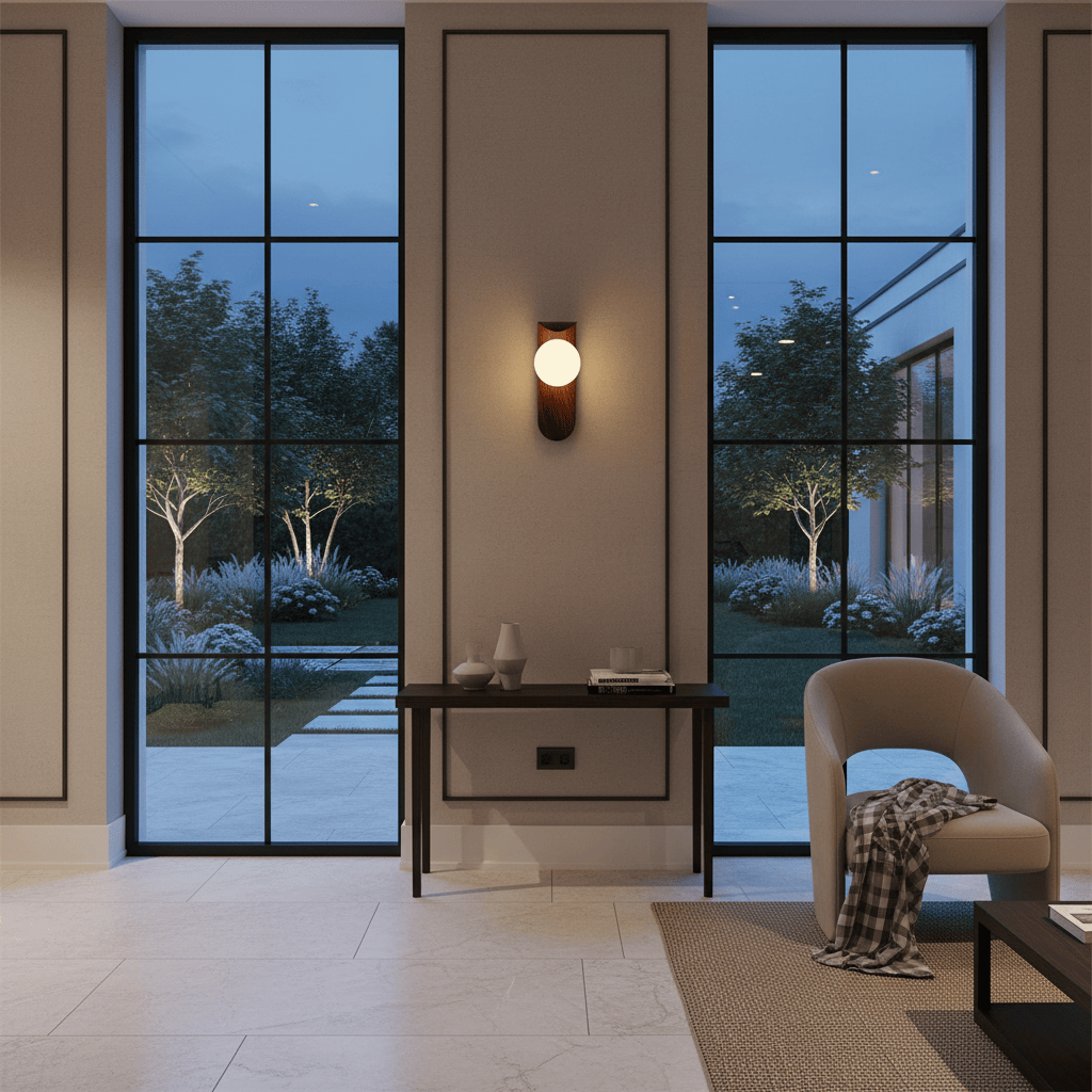 Elvora Wall Light | Wooden Globe Sphere Design
