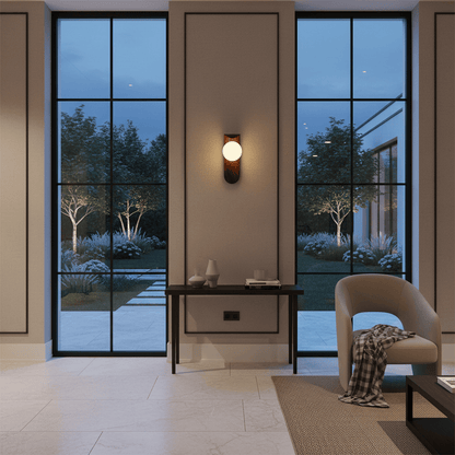 Elvora Wall Light | Wooden Globe Sphere Design