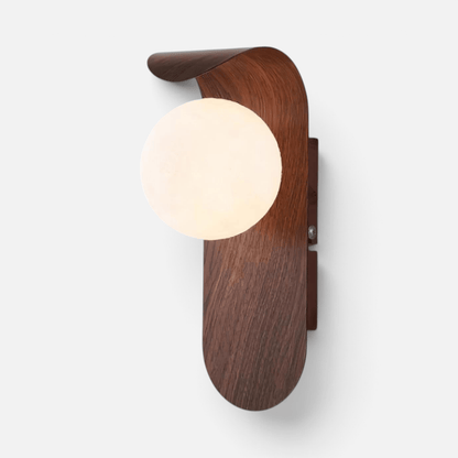 Elvora Wall Light | Wooden Globe Sphere Design