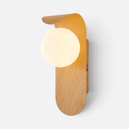 Elvora Wall Light | Wooden Globe Sphere Design