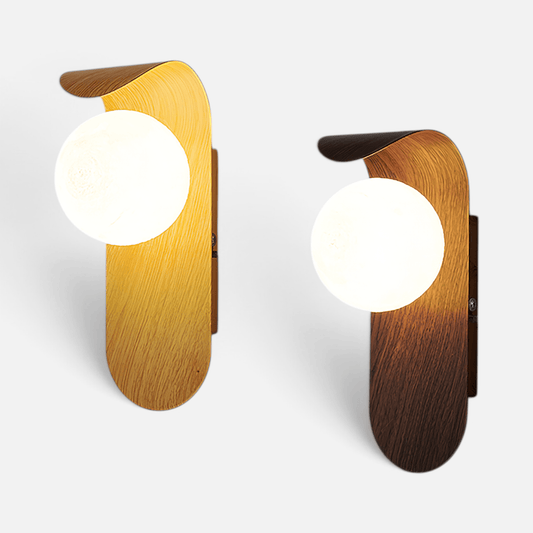 Elvora Wall Light | Wooden Globe Sphere Design