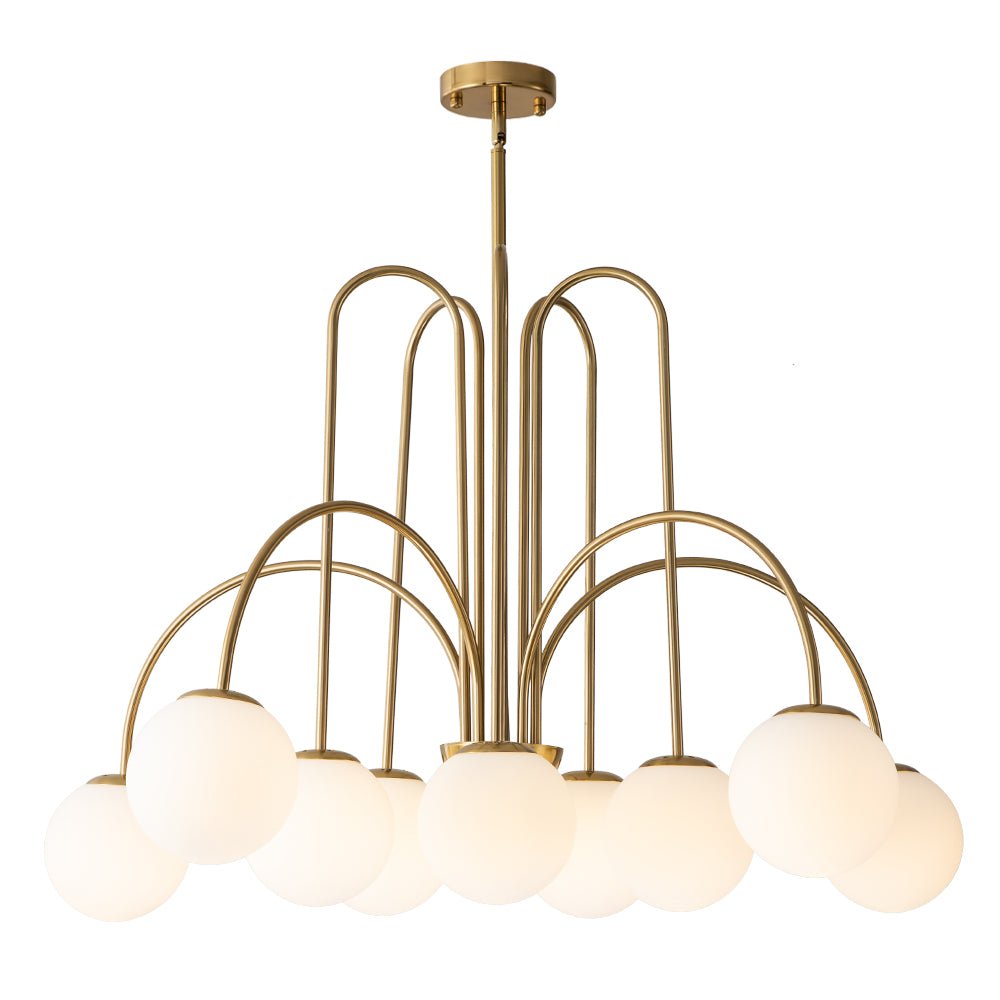 Pendant Light | Arched Arm Glass Chandelier