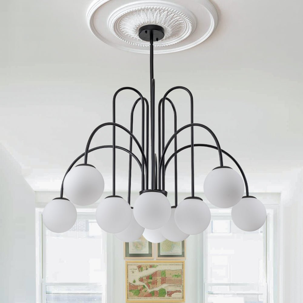 Pendant Light | Arched Arm Glass Chandelier