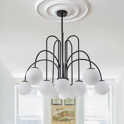 Pendant Light | Arched Arm Glass Chandelier