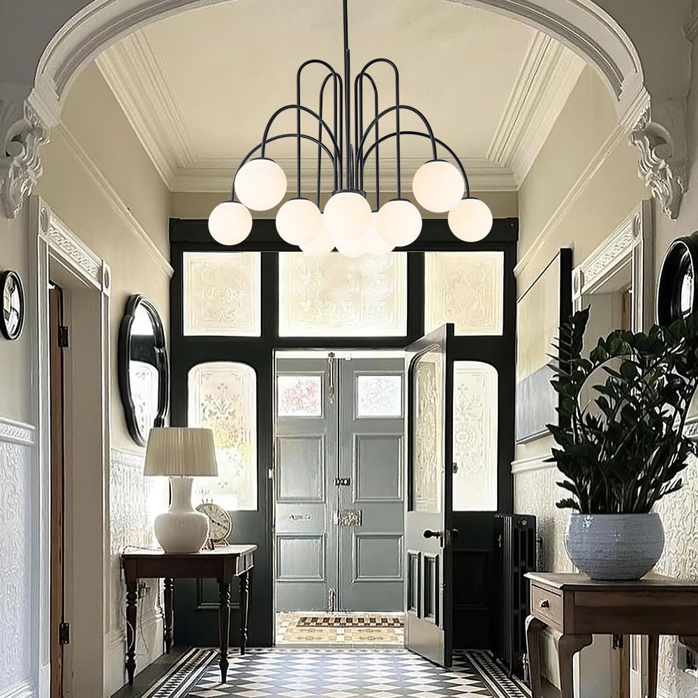 Pendant Light | Arched Arm Glass Chandelier