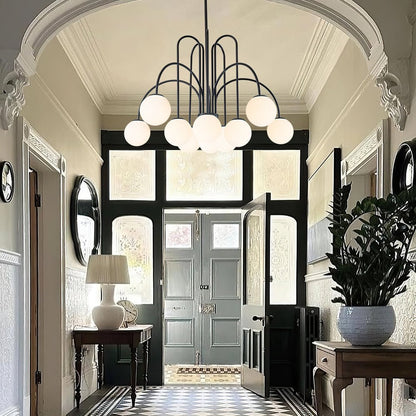 Pendant Light | Arched Arm Glass Chandelier