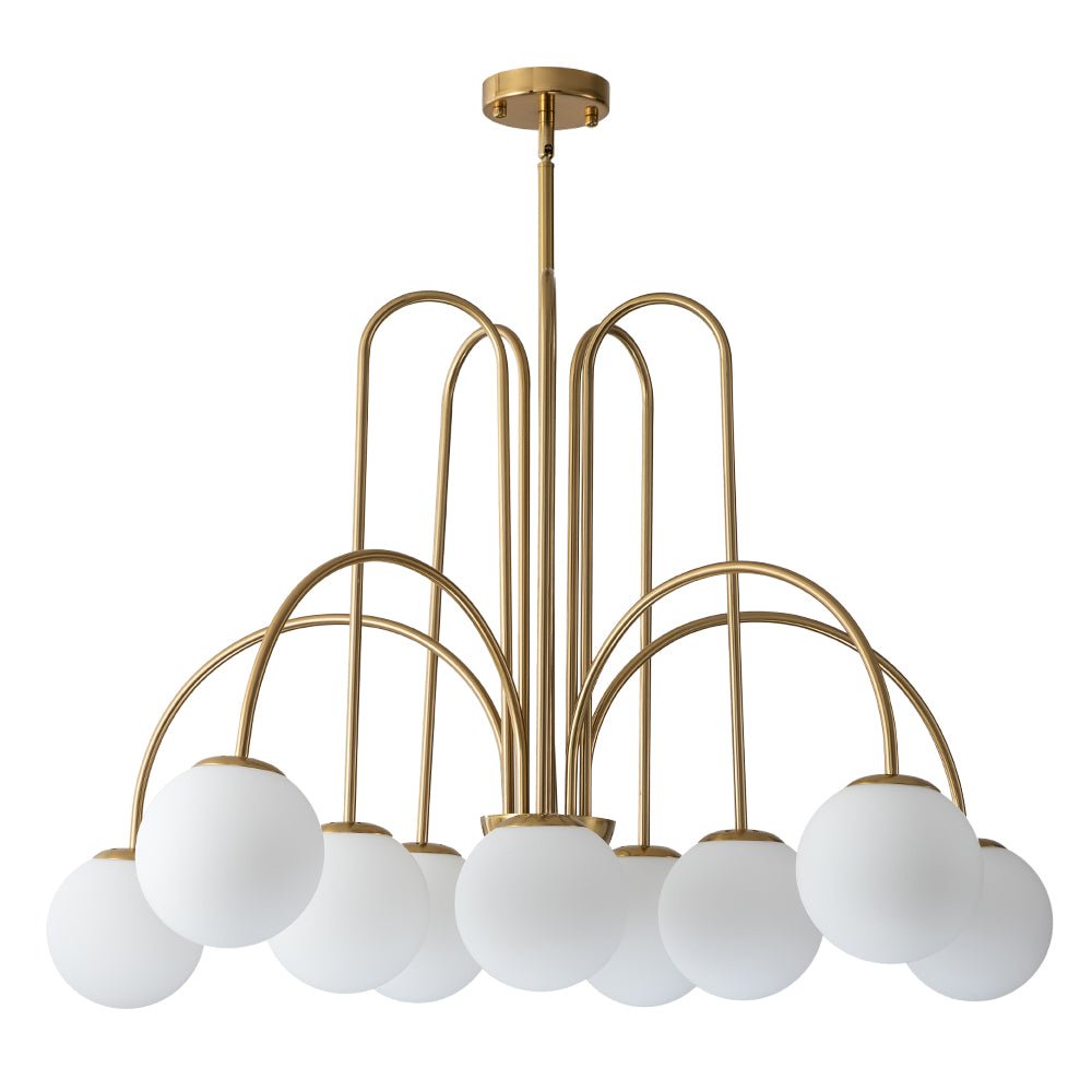 Pendant Light | Arched Arm Glass Chandelier