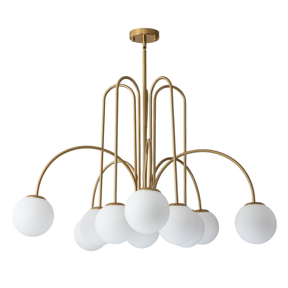 Pendant Light | Arched Arm Glass Chandelier