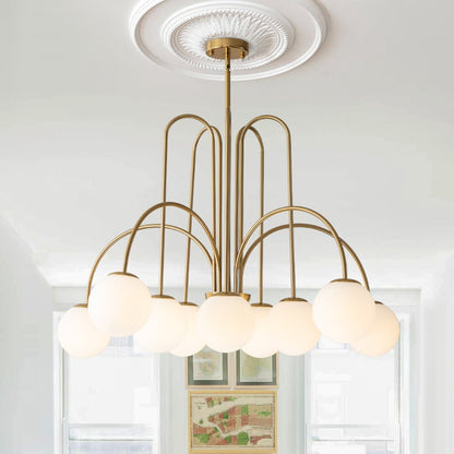 Pendant Light | Arched Arm Glass Chandelier