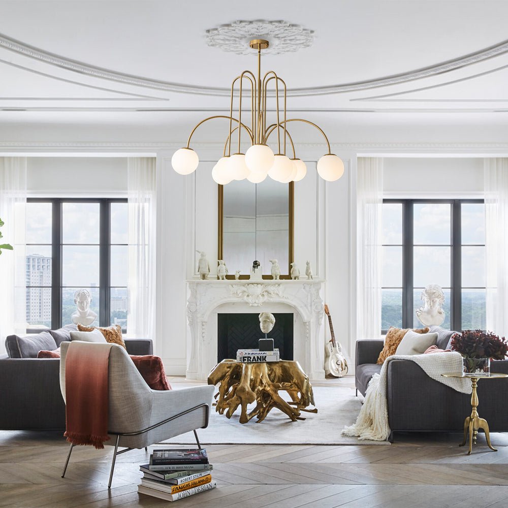 Pendant Light | Arched Arm Glass Chandelier