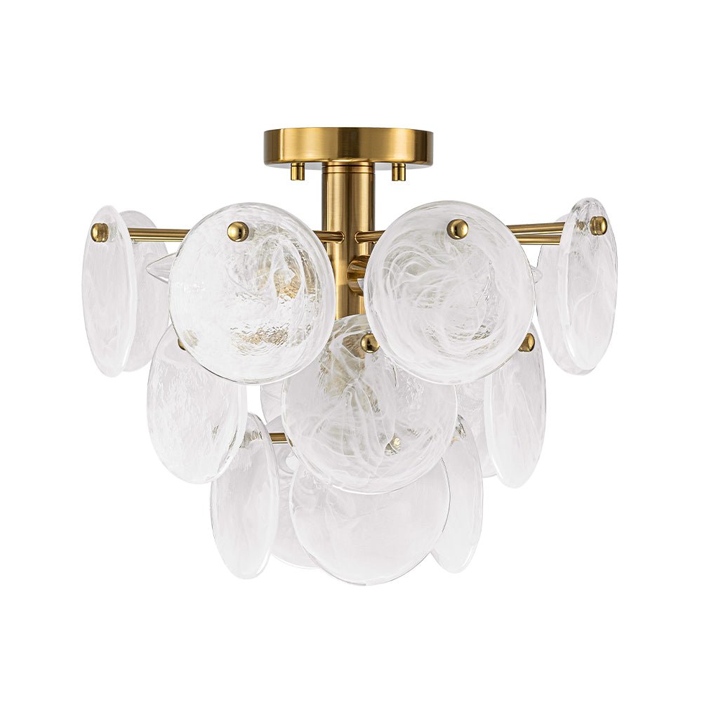 Ceiling Light | Frosted Glass Petal Chandelier