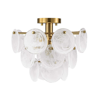 Ceiling Light | Frosted Glass Petal Chandelier