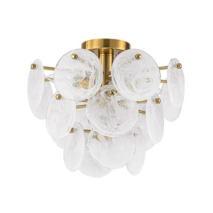 Ceiling Light | Frosted Glass Petal Chandelier