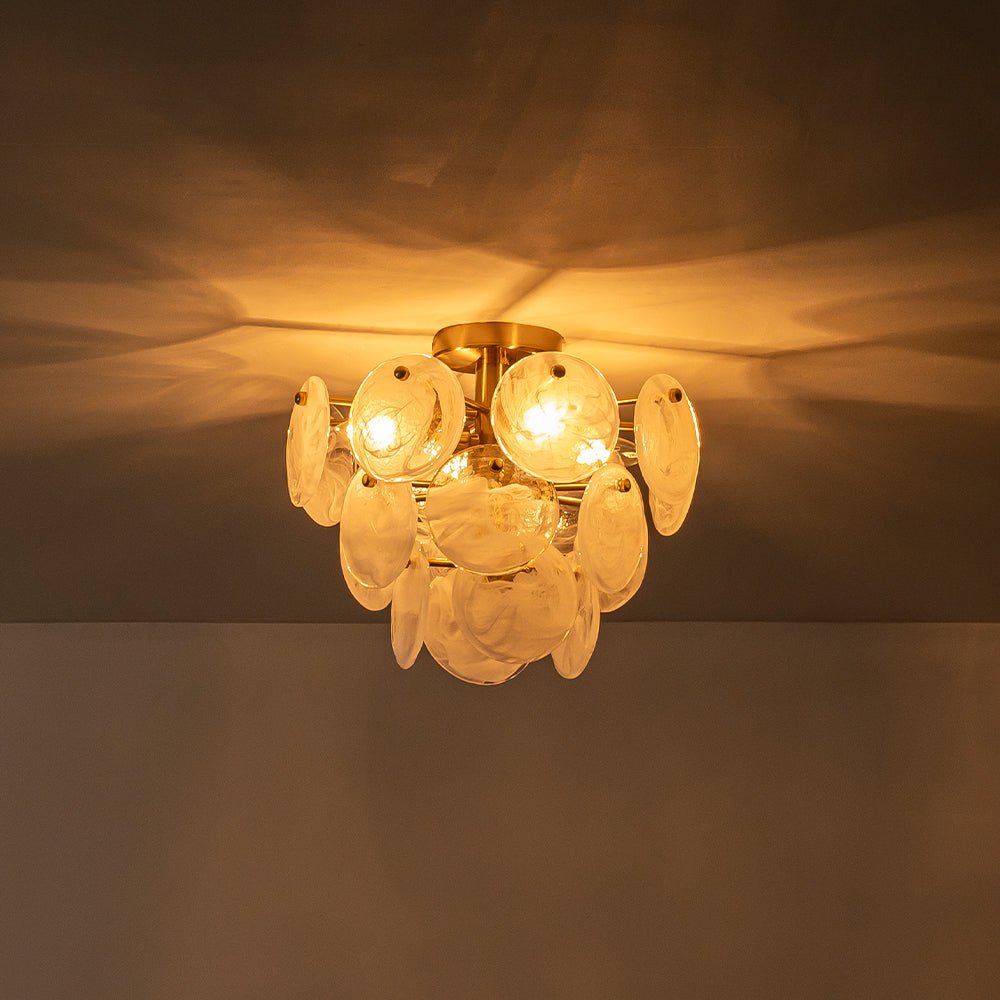 Ceiling Light | Frosted Glass Petal Chandelier