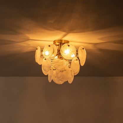 Ceiling Light | Frosted Glass Petal Chandelier