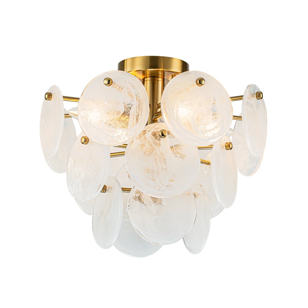 Ceiling Light | Frosted Glass Petal Chandelier
