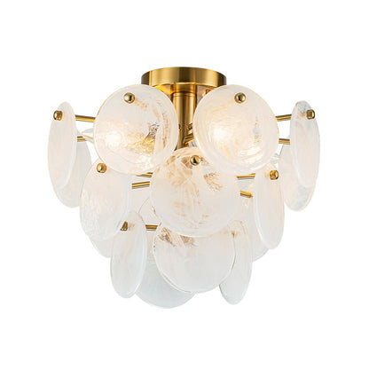 Ceiling Light | Frosted Glass Petal Chandelier