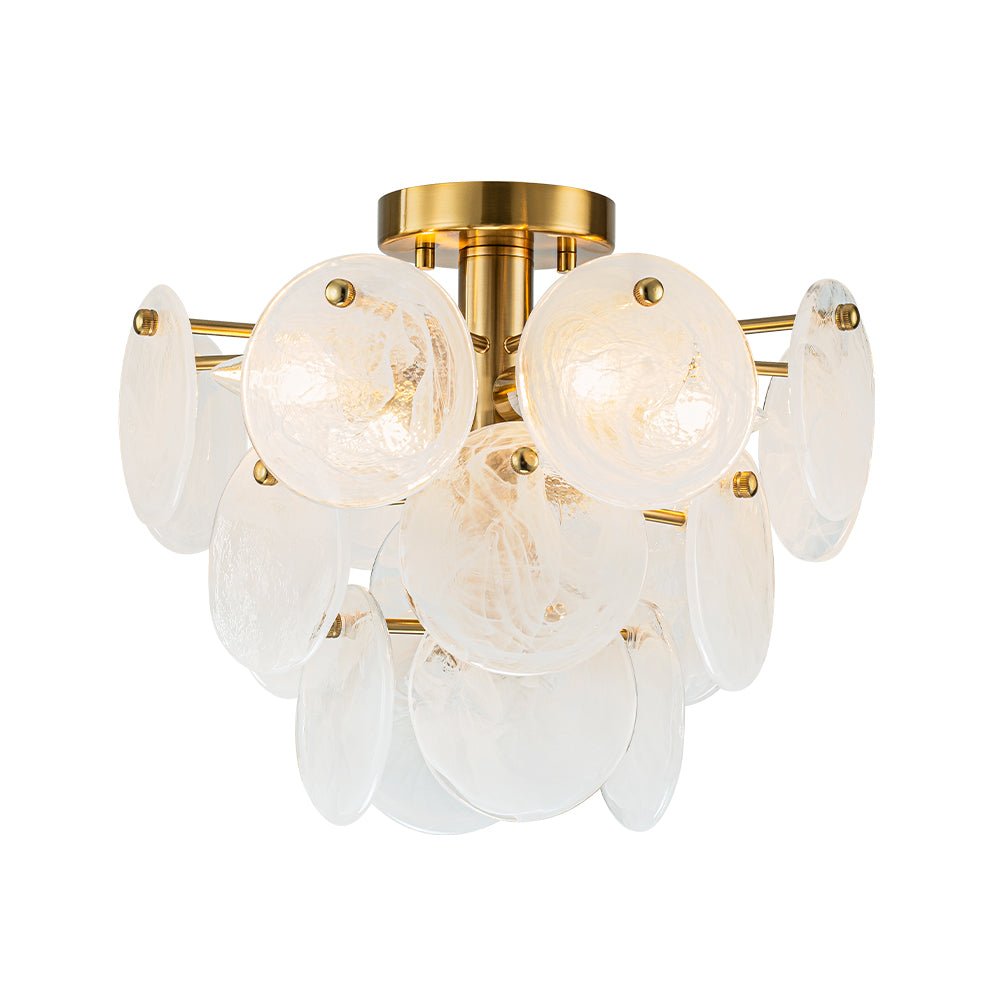 Ceiling Light | Frosted Glass Petal Chandelier