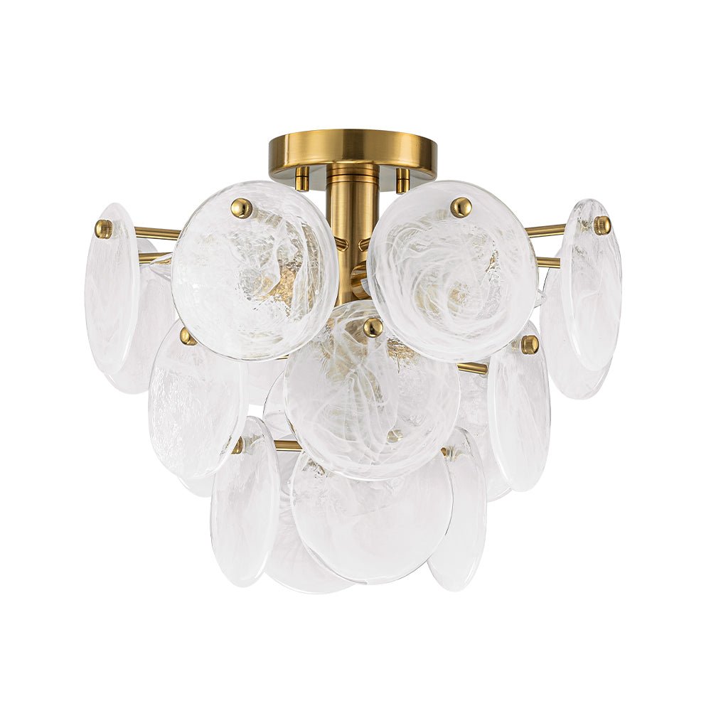 Ceiling Light | Frosted Glass Petal Chandelier