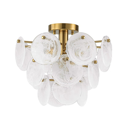 Ceiling Light | Frosted Glass Petal Chandelier