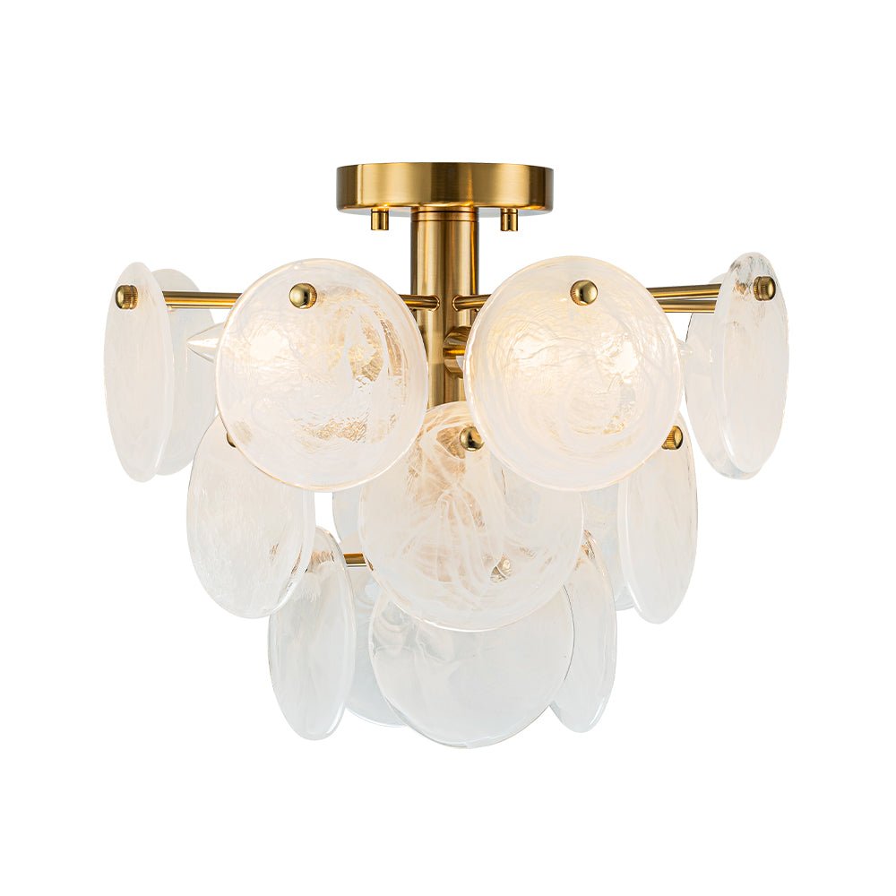 Ceiling Light | Frosted Glass Petal Chandelier