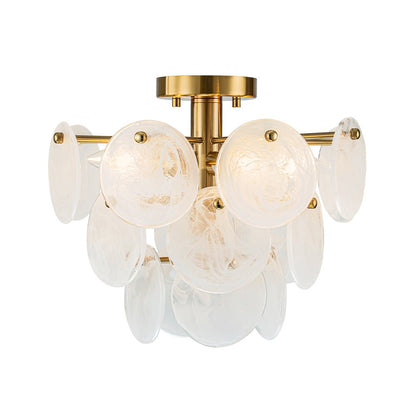 Ceiling Light | Frosted Glass Petal Chandelier