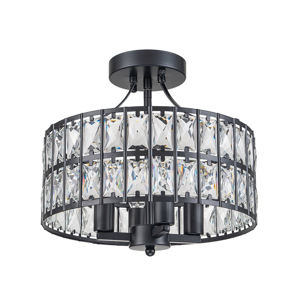 Ceiling Light | Crystal Drum Shade Design