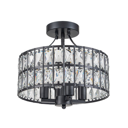 Ceiling Light | Crystal Drum Shade Design