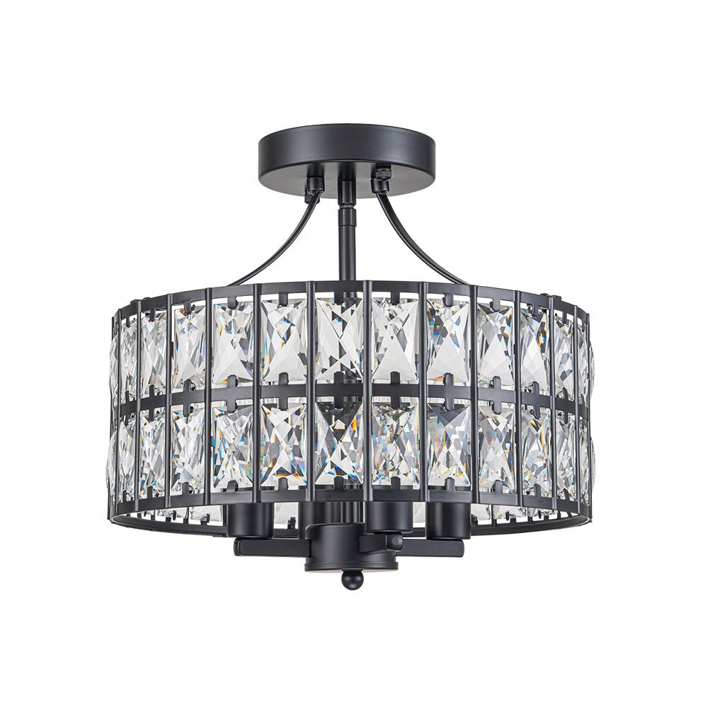 Ceiling Light | Crystal Drum Shade Design