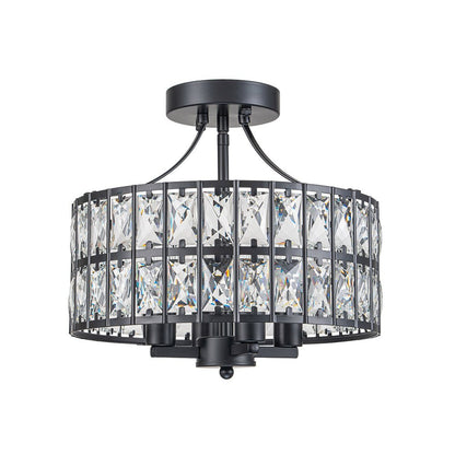 Ceiling Light | Crystal Drum Shade Design