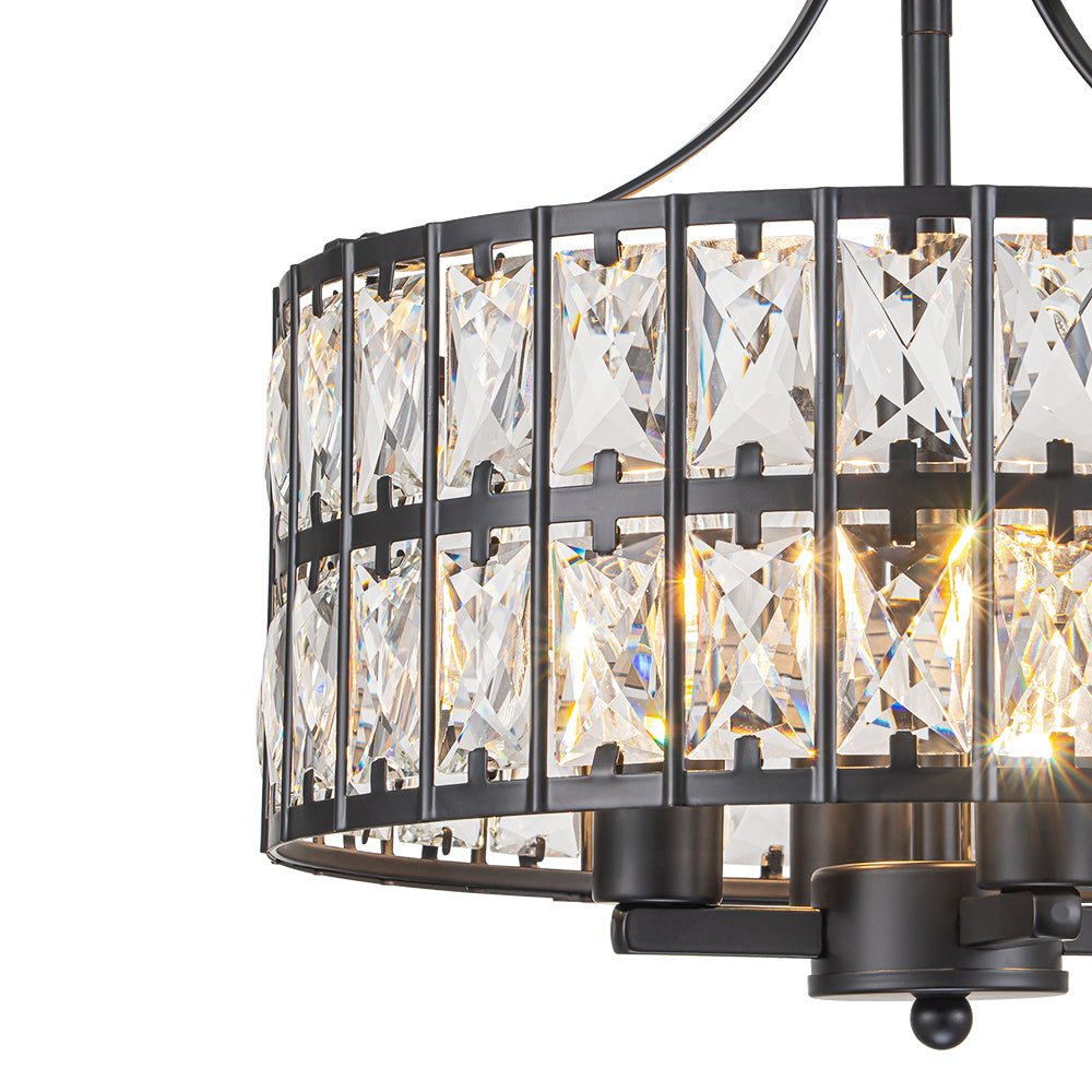 Ceiling Light | Crystal Drum Shade Design