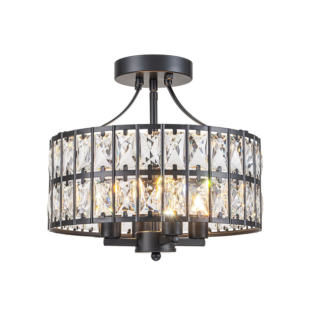 Ceiling Light | Crystal Drum Shade Design