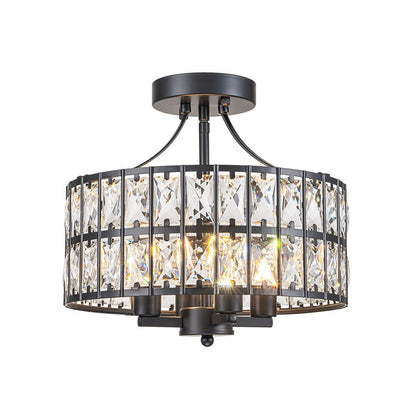 Ceiling Light | Crystal Drum Shade Design