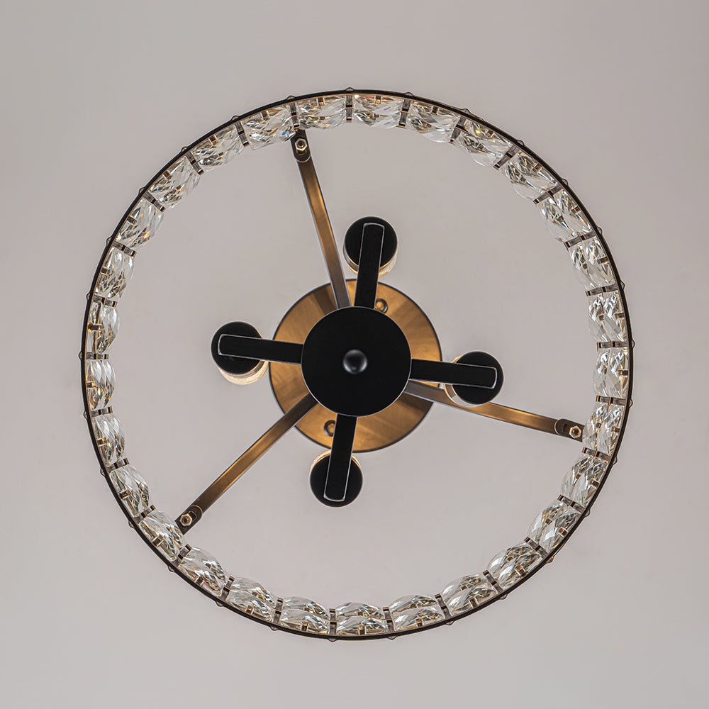 Ceiling Light | Crystal Drum Shade Design