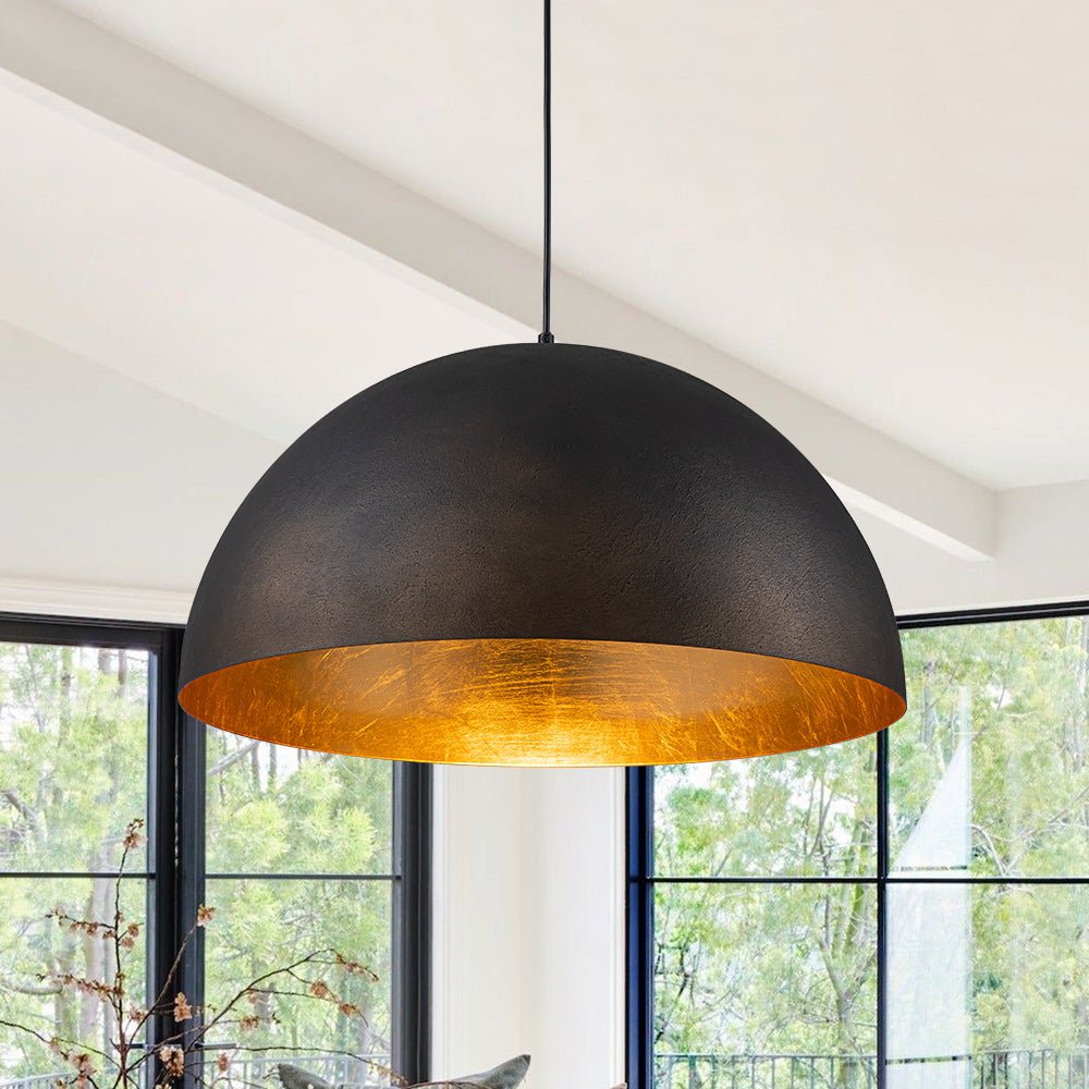 Pendant Light | Metal Dome Gold Interior Design