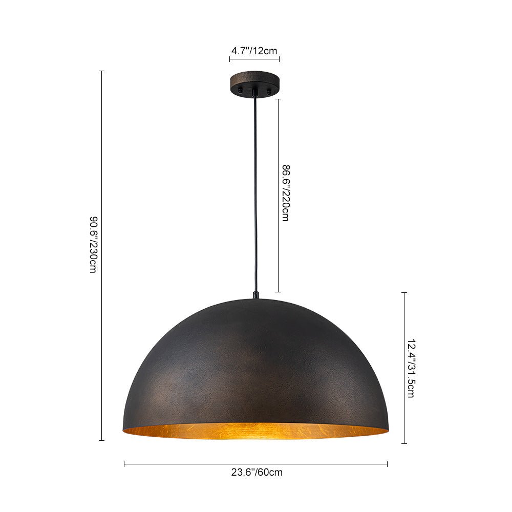 Pendant Light | Metal Dome Gold Interior Design