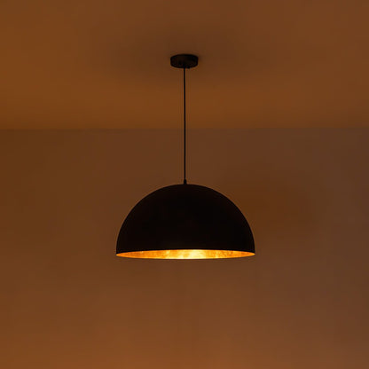 Pendant Light | Metal Dome Gold Interior Design