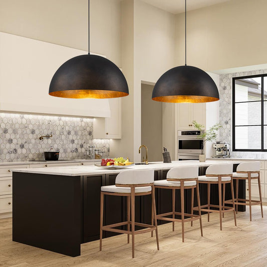 Pendant Light | Metal Dome Gold Interior Design