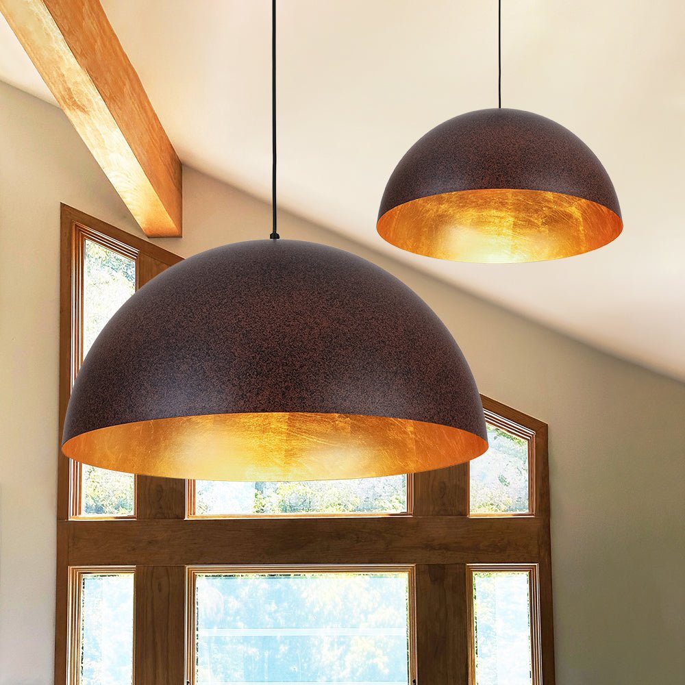 Pendant Light | Metal Dome Gold Interior Design