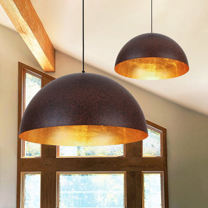 Pendant Light | Metal Dome Gold Interior Design