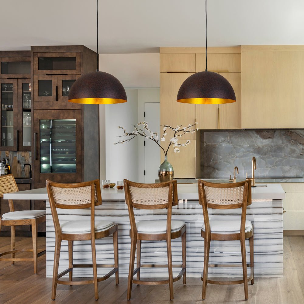 Pendant Light | Metal Dome Gold Interior Design